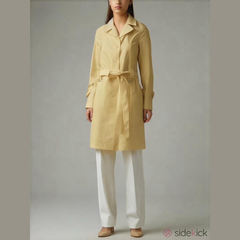 Ellabee Yellow Trench Coat Size M jacket